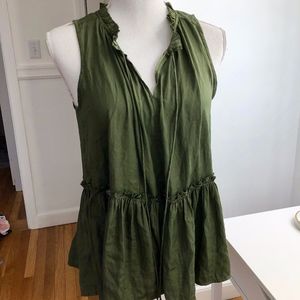 Loft Green Silk Tank